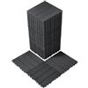 VEVOR Piastrelle per Patio Incastro in Plastica 30x30x2 cm Grigio Scuro 36 Pezzi