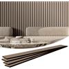 VEVOR Pannelli Acustici a Doghe in Legno 2400 x 200 mm Pannelli da Parete Legno MDF per Decorazione delle Pareti Interne, Pannelli da Parete in Finto Legno per Riduzione del Rumore, Legno Argentato