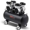 VEVOR Compressore d'Aria, Serbatoio in Acciaio 75 L Compressore d'Aria Senza Olio, Compressore Portatile Ultra Silenzioso da 78 dB per Riparazioni Auto, Gonfiaggio Pneumatici, Verniciatura a Spruzzo