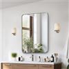 VEVOR Specchio per Trucco da Parete, Spessore 3,81 mm Specchio con Cornice 762 x 559 mm Lega di Alluminio e Pellicola Antideflagrante, Specchio Antigraffio con Staffa a Forma di Z, per Bagno Soggiorno