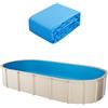 VEVOR Rivestimento per Piscina Ovale per Piscina 16,4 x 9,8 Piedi, Rivestimento Protezione per Pareti di Piscine Fuori Terra Altezza 47 Pollici Stile Unibead, Rivestimento Piscina in Materiale Vinile