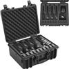 VEVOR Custodia Rigida per Pistola, Capacità 5 Pistole, Custodia con Serratura con Schiuma PU Pretagliata, Impermeabile Antipolvere, Borsa da Trasporto per Armi da Fuoco da Caccia 475 x 415 x 223 mm