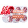 VEVOR Nastro da Imballaggio Trasparente, Anima 76,2 mm 12 Rotoli 47,8 mm x 65 Iarde, Nastro da Imballaggio con Distributore, Nastro da Imballaggio Resistente 0,068 mm per Traslochi, Spedizione Postale