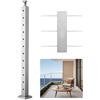 VEVOR Ringhiera per Recinzione da Balcone 1067x100x100 mm da Giardino Balcone Ponte in Acciaio Inox, Kit di Palo per Balaustrata da Terrazza, Argento, 1JZLGZXYS1061EF8W001V0