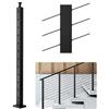 VEVOR Ringhiera per Recinzione da Balcone 1067x100x100 mm da Giardino Balcone Gradini in Acciaio Inox, Kit di Palo per Balaustrata da Terrazza, 1JZLGZXHS106W3XAA001V0