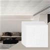 VEVOR Pannelli per Controsoffitto 605 x 605 mm Pannello per Soffitto, Confezione da 12, Facile Installazione/Taglio, Pannelli per Soffitto in Plastica Adesivi, Decorazione di Casa, Motivo Eco Bianco