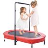 VEVOR Trampolino per Bambini Mini 1435x970 mm con Rete Interni Esterni Rosso