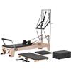 VEVOR Macchina per Riformatore per Pilates, Attrezzatura in Legno per Allenamento Forza con Doppia Resistenza, Scatola, Tavola Salto, per Avanzati e Principianti, Fino 153 kg, 2430x730x1990 mm