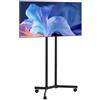 VEVOR Supporto TV da Pavimento per Schermo Piatto Curve da 812,8-1651 mm, Supporto Porta TV Altezza Regolabile max. 40 kg max. VESA 400 x 400 mm per Soggiorno Camera da Letto Ufficio