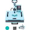 VEVOR Macchina per Trasferimento Termico 300 x 380 mm Macchina per Pressatura a Caldo con Pressa a Tamburo 0,85 kg Pressatura per Magliette Oscillante a 360° per Magliette/Tazze/Piatti, Verde