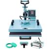 VEVOR Macchina per Trasferimento Termico 380 x 380 mm Macchina per Pressatura a Caldo con Pressa a Tamburo 0,85 kg Pressatura per Magliette Oscillante a 360° per Magliette/Tazze/Piatti, Verde
