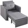 VEVOR Divano Letto Estraibile Poltrona Letto da Soggiorno Camera da Letto Grigio