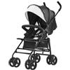 VEVOR Passeggino Leggero, 1170 x 340 x 240 mm Passeggino per Bambini a Ombrello, Schienale Reclinabile Multiposizione, Telaio in Acciaio Carbonio, Ampio Cestino Portaoggetti, per Viaggi, Nero/Bianco