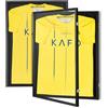 VEVOR Custodia con Cornice per Espositore in Jersey, Grande Scatola Jersey Sportiva Chiusura a Chiave Protezione UV PC Vetro Maglia da Baseball Basket Calcio Hockey Uniforme, 590x790x40 mm, 2 Pezzi