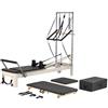 VEVOR Macchina per Riformatore per Pilates, Attrezzatura in Lega di Alluminio per Allenamento Forza con Doppia Resistenza, Scatola, Tavola Salto, per Utenti Avanzati e Principianti, 153 kg