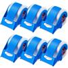 VEVOR Nastro da Imballaggio Trasparente, Anima 38,1 mm 6 Rotoli, 47,8 mm x 25 Iarde, Nastro da Imballaggio con Distributore, Nastro da Imballaggio Resistente 0,068 mm per Traslochi, Spedizione Postale