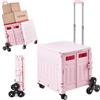 VEVOR Carrello Pieghevole con Ruote per Salire Scale Pieghevole con Ruote 65 L
