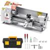 VEVOR Tornio per Metalli Legno, 220 x 450 mm, Tornio di Precisione da Banco per Metalli, Avanzamento Automatico, Variabile Velocità 2500 Giri al Minuto, Motore Senza Spazzole 1250 W