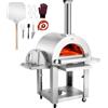 VEVOR Forno per pizza da esterno VEVOR da 22" Forno a pellet/gas portatile con ruote per campeggio