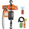 VEVOR Paranco Elettrico a Catena, Capacità Carico 998kg, Altezza Sollevamento 6m, Gru a Ponte Monofase 230 V con Catena, Telecomando Wireless e Cablato per Garage, Officina, Paranco per Sollevamento