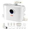 VEVOR Pompa Maceratrice per WC, 900 W, Prevalenza 12 m, con 4 Ingressi per l'Acqua, Macchina per lo Smaltimento delle Acque Reflue per WC, Seminterrato, Doccia, Lavandino, Lavanderia
