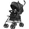 VEVOR Passeggino Leggero, 1170 x 340 x 240 mm Passeggino per Bambini Piccoli a Ombrello, Schienale Reclinabile Multiposizione, Telaio in Acciaio Carbonio, Ampio Cestino Portaoggetti, per Viaggi, Nero