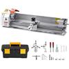 VEVOR Tornio per Metalli Legno, 220 x 1000 mm, Tornio di Precisione da Banco per Metalli, Avanzamento Automatico, Variabile Velocità 2500 Giri al Minuto, Motore Senza Spazzole 1250 W