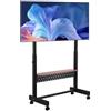 VEVOR Carrello Porta TV con Rotelle per Schermo da 1397-2540 mm, Supporto per Monitor Altezza Regolabile Carico Ripiano max. 92,99 kg, Telaio Porta TV per Soggiorno, Ufficio max. VESA 800 x 600 mm
