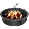 VEVOR Anello per Braciere, Inserto Braciere con Anello per Griglia, Esterno 889 mm/787mm ID, Alto 215 mm, Rivestimento Interno in Acciaio Carbonio, Anello per Falò Fai da Te da Campeggio all'Aperto