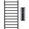 VEVOR Scaldasalviette da parete 10 Barre, Portasciugamani Riscaldato a Parete per Bagno, Radiatore Scaldasalviette IPX5 con Timer e Display LED, Scaldasalviette 5 Livelli di Temperatura Regolabili
