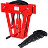 VEVOR Piegatubi Idraulico, Piegatubi Manuale per Tubi in Rame da 16 Tonnellate Rulli Regolabili 90-180° per Piegare Metallo con 8 Matrici 600 x 180 x 575 mm 49 kg, Altezza Regolabile 342 - 595 mm