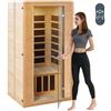 VEVOR Sauna in Legno a Infrarossi Lontani, Sauna da Casa, SPA Capienza per 1 o 2 Persone, Sauna in Legno di Cicuta a Infrarossi Lontani a Basso EMF Porta in Vetro Temperato, Altoparlanti Bluetooth