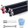 VEVOR Molle di Torsione per Porte da Garage, Coppia di Φ5,72 x Φ50,8 x 685 mm, 16000 Cicli, Rivestimento Elettroforetico Nero per SostituI, con Barre di Avvolgimento, Guanti e Chiave di Montaggio