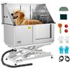 VEVOR Stazione di Lavaggio per Cani con Sollevamento Elettrico, Vasca per Toelettatura per Animali Domestici in Acciaio Inox 127 cm Pannello Filtro per Acqua, per Più Animali Domestici, Porta Destra