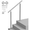 VEVOR Corrimano per Gradini Esterni, Kit Corrimano per Scale 100 cm Lunghezza, Ringhiere di Transizione in Acciaio Inox con Kit di Installazione, Corrimano Scale Doppia Colonna per Veranda e Terrazza