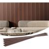 VEVOR Pannelli Acustici a Doghe in Legno Teak Scuro, 8 Pezzi Pannelli Parete in Legno WPC con Accento per Pareti, Pannelli da Parete in Finto per Decorazioni e Ridurre Rumore, 2450 x 166 x 9 mm