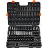 VEVOR Set di Viti a Percussione con Attacco da 3/8" e 1/2", Set di Bussole Metriche e SAE 130 Pezzi Acciaio Legato al Cr-Mo per Riparazioni Auto, Marcature Dimensioni Facile Lettura, con Valigetta