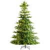 VEVOR Albero di Natale, Albero Natale Artificiale Preilluminato 2,25 m, Albero con Decorazioni Natalizie Complete con 700 Luci LED Bianche Calde, 1319 Punte di Rami, Base in Metallo per Decorazioni