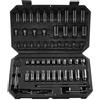 VEVOR Set di Bussole a Percussione 6,35 mm, Set di 55 Bussole Profonde e Poco Profonde SAE 5/32-9/16" e Metriche 4-15 mm per Riparazioni Auto, Bussole Marcature delle Dimensioni Facili da Leggere