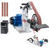 VEVOR Levigatrice a Nastro 1828,8 x 50,8 mm Lucidatrice a Nastro a Velocità Variabile con VFD, Levigatrice per Lucidatura 1500W 3 Stampi di Smerigliatura e 3 Nastri Abrasivi per Produzione di Coltelli