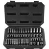 VEVOR Set di Bussole a Impatto da 1/4", Set di Bussole Profonde e Basse 48 pezzi SAE 3/16"-9/16" e Metriche 4-15 mm, Acciaio Legato Cr-Mo a 6 Punte per Riparazioni Auto, Marcature Dimensioni
