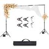 VEVOR Supporto per Fondale Fotografico Regolabile, Tessuto per Fondale 300 x 300 cm Supporto per Fondale Portatile con 2 Treppiedi, Supporto per Schermo per Fotografia di Prodotto Fotografia in Studio