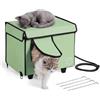 VEVOR Cuccia Gatti Riscaldata 40-60℃ da Esterno con Cuscinetto Taglia Piccolo