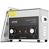 VEVOR Pulitore ad Ultrasuoni 3L con Timer Riscaldante Cestello, Macchina Digitale a Cavitazione Sonica, Pulitrice Ultrasuoni 120 W per Strumenti di Orologi, Occhiali, Monete, Utensili Metallici