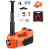 VEVOR Cric per Auto Elettrico Portatile Regolabile a Forbice (5T) con Pompa Integrata, Martinetto Elettrico per Sostituzione Smontagomme con Chiave a Impatto Set di Cric a Luce LED per Camion SUV