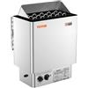 VEVOR Stufa per Sauna Stufa Elettrica per Sauna 8 kW, Riscaldatore Portatile per Sauna Interno/Esterno 400 V 3 N con Timer da 3 Ore Controllo Integrato Uso Domestico Commerciale 8-12 m³ Acciaio Inox