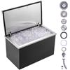 VEVOR Vaschetta per Ghiaccio da Incasso 78,37 L 610x508x382 mm, Ghiacciaia Coibentata in Acciaio Inox, Coperchio incernierato, Contenitore per Cubetti di Ghiaccio per Birra Fredda, Cucina, Bar