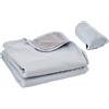VEVOR Coperta da Campeggio, Coperta Calda da Stadio, Indossabile Impermeabile e Antivento Piledi Poliestere, Ignifuga, Ideale per Esterni, Picnic, Escursioni, Eventi, 2 m x 1,5 m, Grigio Chiaro