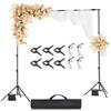 VEVOR Supporto per Fondale Fotografico Regolabile, Tessuto per Fondale 260 x 300 cm Supporto per Fondale Portatile con 2 Treppiedi, Supporto per Schermo per Fotografia di Prodotto Fotografia in Studio