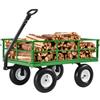 VEVOR Carrello da Giardino in Acciaio 544,31 kg su Ruote, Carrello da Giardino Trainabile per Impieghi Gravosi, Rimorchio da Giardino in Metallo per Esterni con Pneumatici 330,2 mm per Tutti Terreni